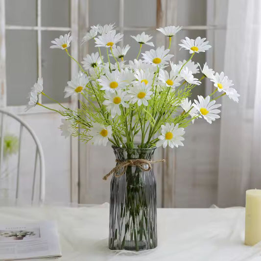 6/12pcs Simulated Daisy European Chrysanthemum Flower Arrangement Wedding Decoration Room Layout White Small Chrysanthemum